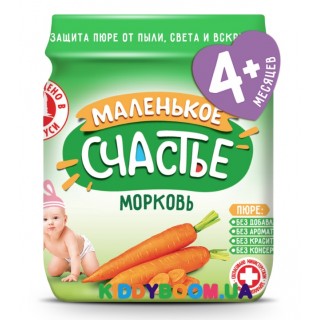 Детское пюре Маленькое счастье Морковь с 4-х мес. (90 г)